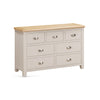 Windermere Oyster Grey Painted & Oak Chest of Drawers - 3 Over 4