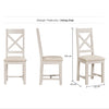 Windermere Oyster Grey Painted & Oak Dining Chair - Cross Back
