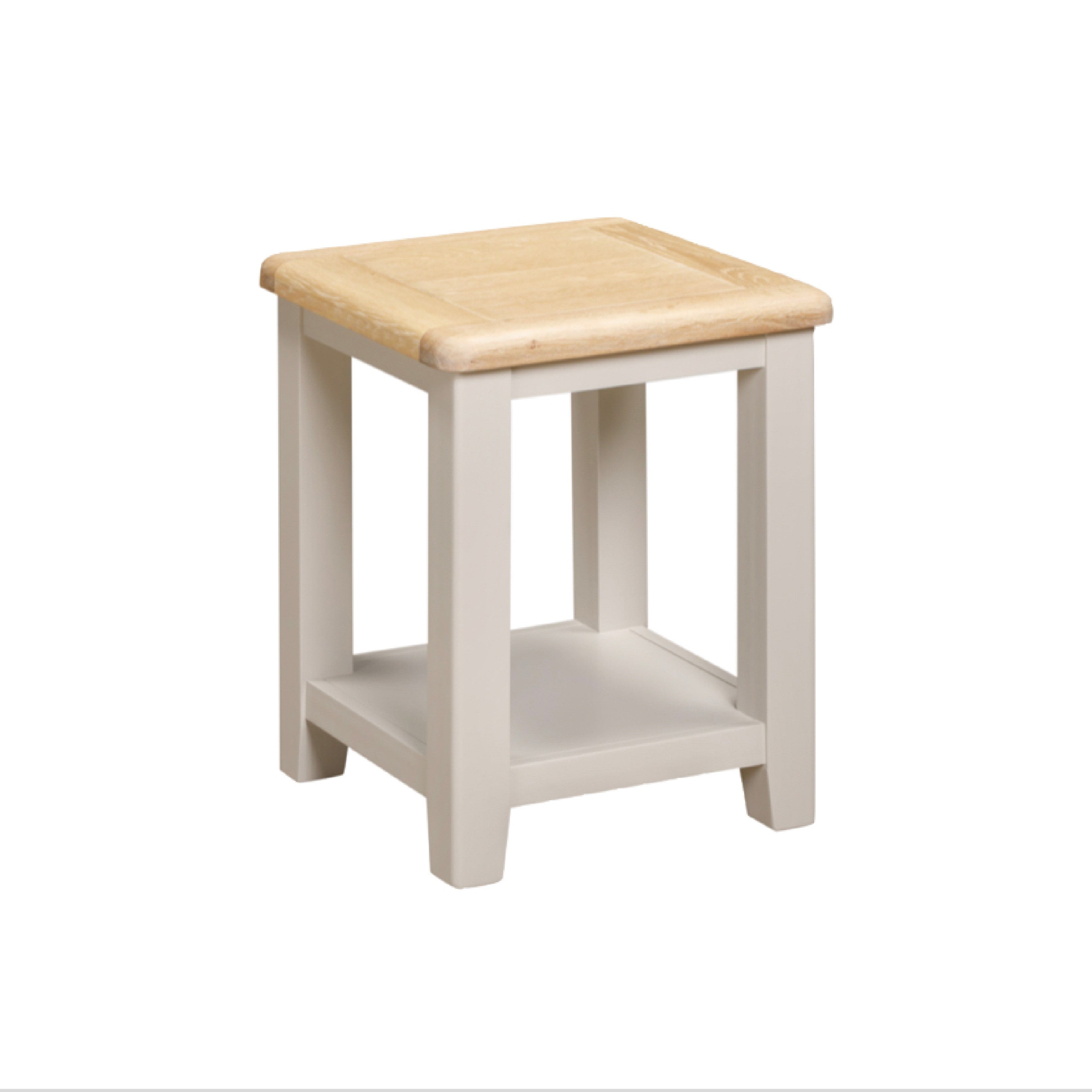 Windermere Oyster Grey Painted & Oak Lamp Table