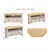 Windermere Oyster Grey Painted & Oak TV Unit - Corner