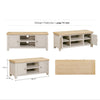 Windermere Oyster Grey Painted & Oak TV Unit - Large