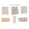 Windermere Oyster Grey Painted & Oak Chest of Drawers - 2 Over 3