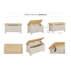 Windermere Oyster Grey Painted & Oak Blanket Box