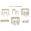 Windermere Oyster Grey Painted & Oak Dressing Table & Stool Set