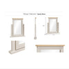 Windermere Oyster Grey Painted & Oak Dressing Table Mirror