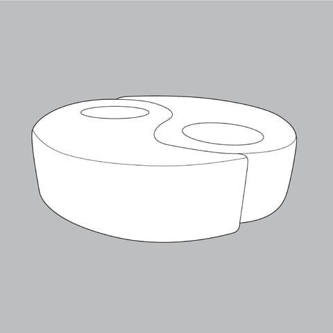 Buoyant Accent Yin Yang Footstool