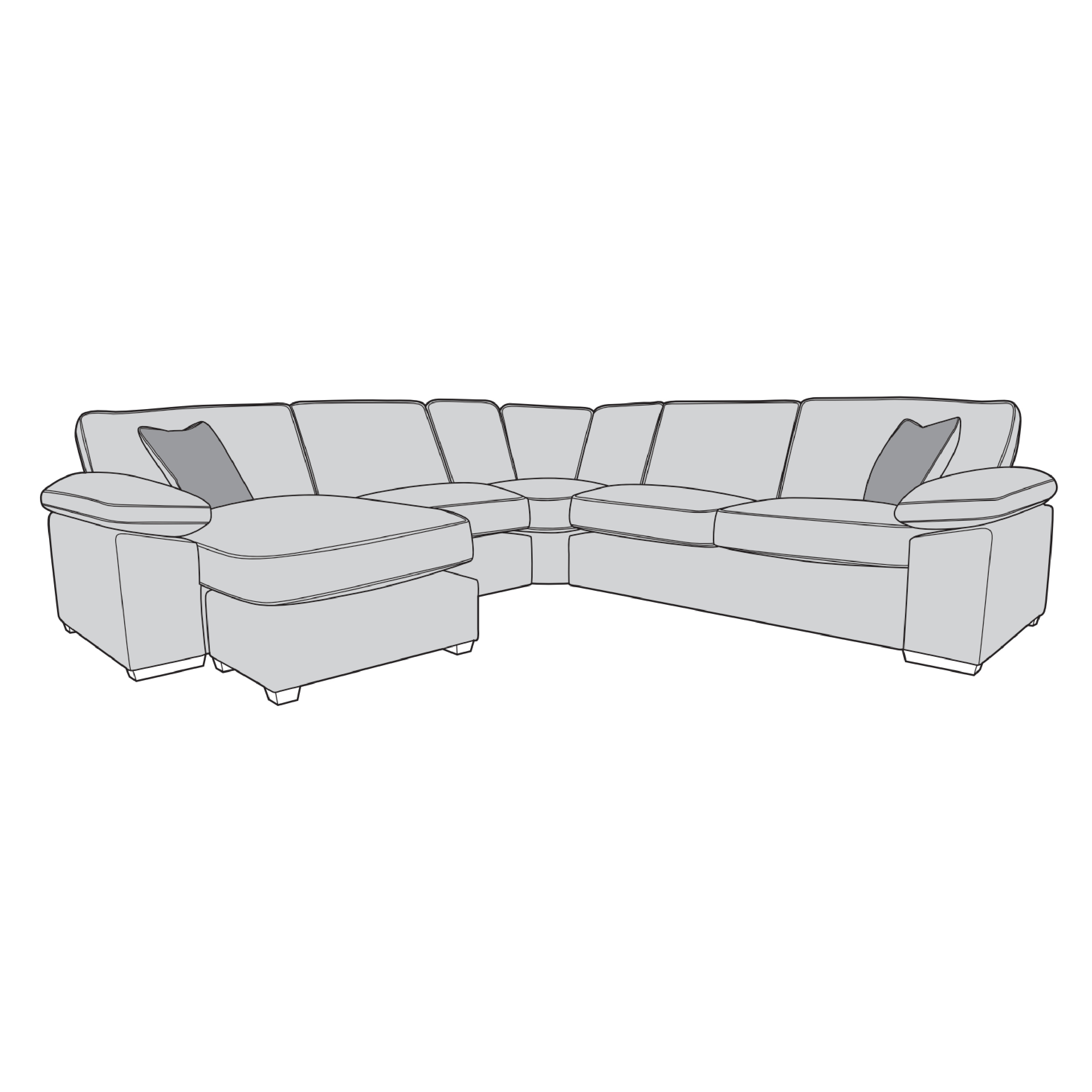 Dexter Sofa - 2 Corner 2 with Reversible Chaise Left