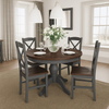 Cotswold Charcoal Painted & Dark Oak - Round Butterfly Extending Table
