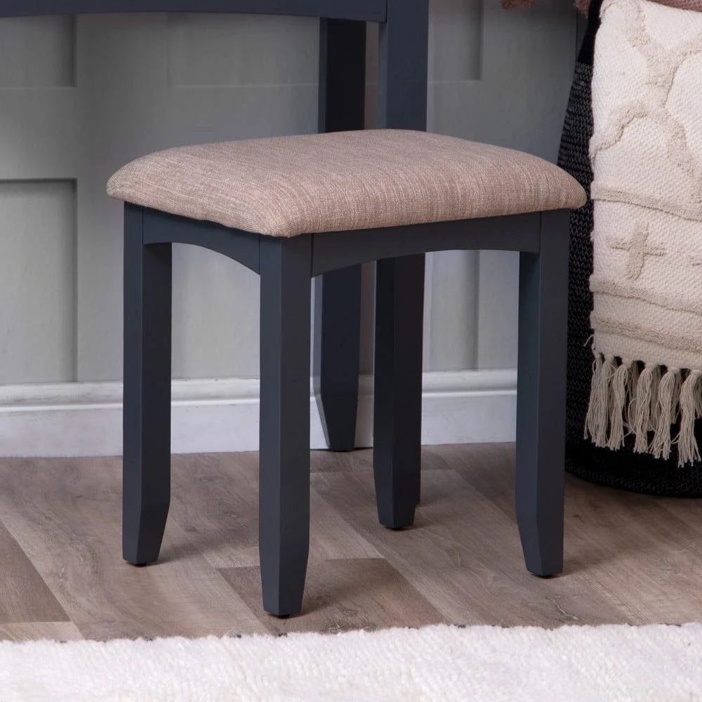 Modena Grey Painted -Dressing Table STOOL Only The Oak Outlet Co. Modena Grey Painted -Dressing Table STOOL Only The Oak Outlet Co.
