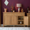Modena Oak Sideboard - 3 Door 2 Drawer