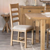 Norfolk Oak Dining Chair - Ladder Back Natural Check Seat