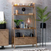 Havana Industrial Oak Open Bookcase