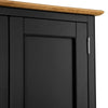 Rimini Oak & Jet Black Painted Wardrobe - Full Hanging