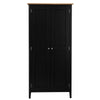 Rimini Oak & Jet Black Painted Wardrobe - Full Hanging