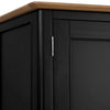 Rimini Oak & Jet Black Painted Wardrobe - Full Hanging