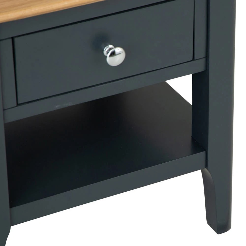 Rimini Oak & Charcoal Painted Lamp Table