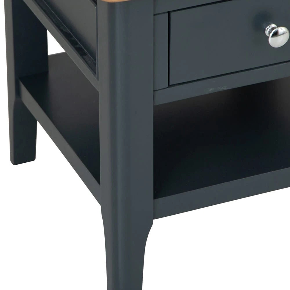 Rimini Oak & Charcoal Painted Lamp Table