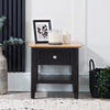 Rimini Oak & Jet Black Painted Lamp Table