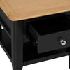Rimini Oak & Jet Black Painted Lamp Table