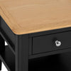 Rimini Oak & Jet Black Painted Lamp Table