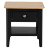 Rimini Oak & Jet Black Painted Lamp Table