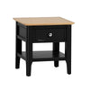 Rimini Oak & Jet Black Painted Lamp Table