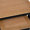 Rimini Oak & Jet Black Painted Nest of 2 Tables