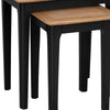 Rimini Oak & Jet Black Painted Nest of 2 Tables