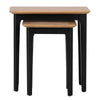 Rimini Oak & Jet Black Painted Nest of 2 Tables