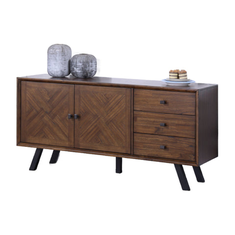 Nevada Industrial Triple Sideboard - 2 Door, 3 Drawer