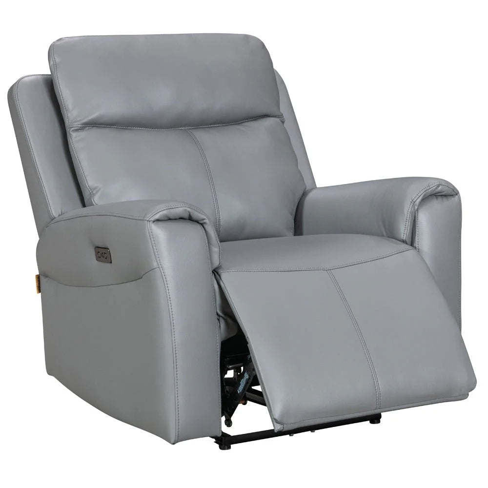 Turin Leather - Arm Chair - Electric Recliner - Dusk Grey