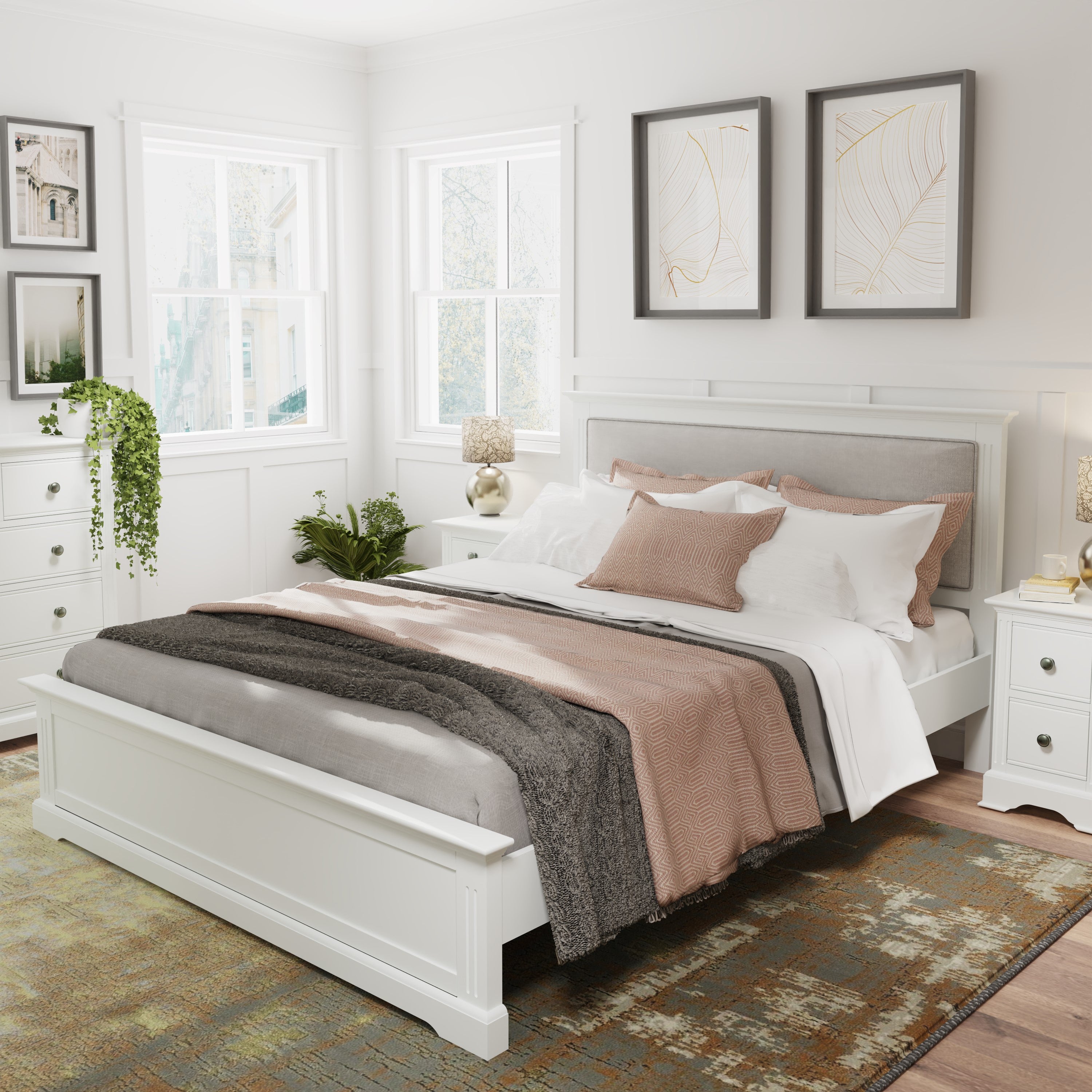 Provence White Bed - 5ft Kingsize