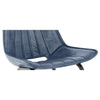 Islington Leather & Iron Chair - Blue