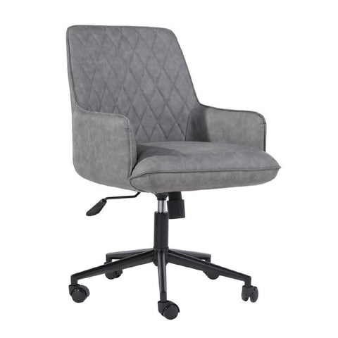 Jude Diamond Stitch Office Chair - Grey