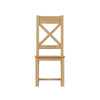 Oakdale Oak Cross Back Dining Chair - Wooden Seat