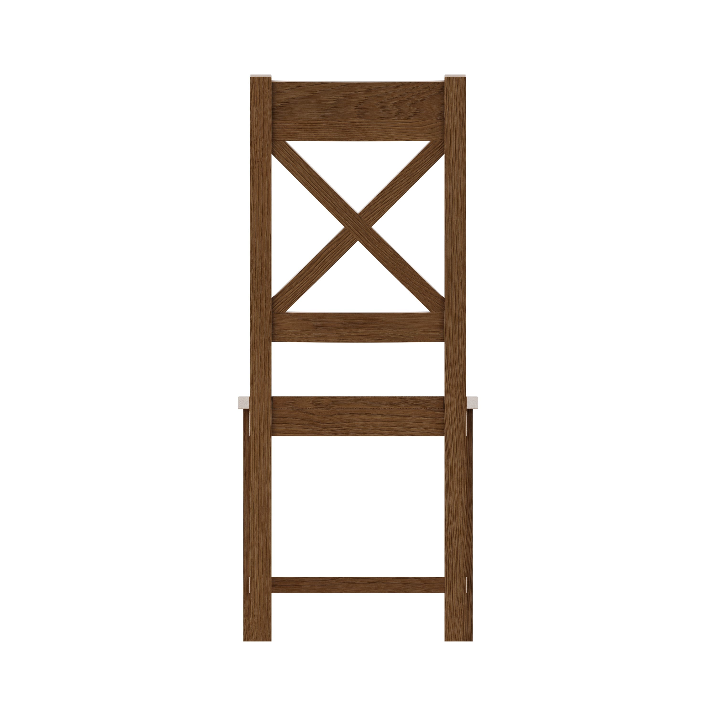 Oakdale Oak Cross Back Dining Chair - Wooden Seat