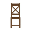 Oakdale Oak Cross Back Dining Chair - Wooden Seat