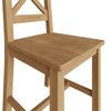 Oakdale Oak Cross Back Dining Chair - Wooden Seat