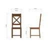 Oakdale Oak Cross Back Dining Chair - Wooden Seat