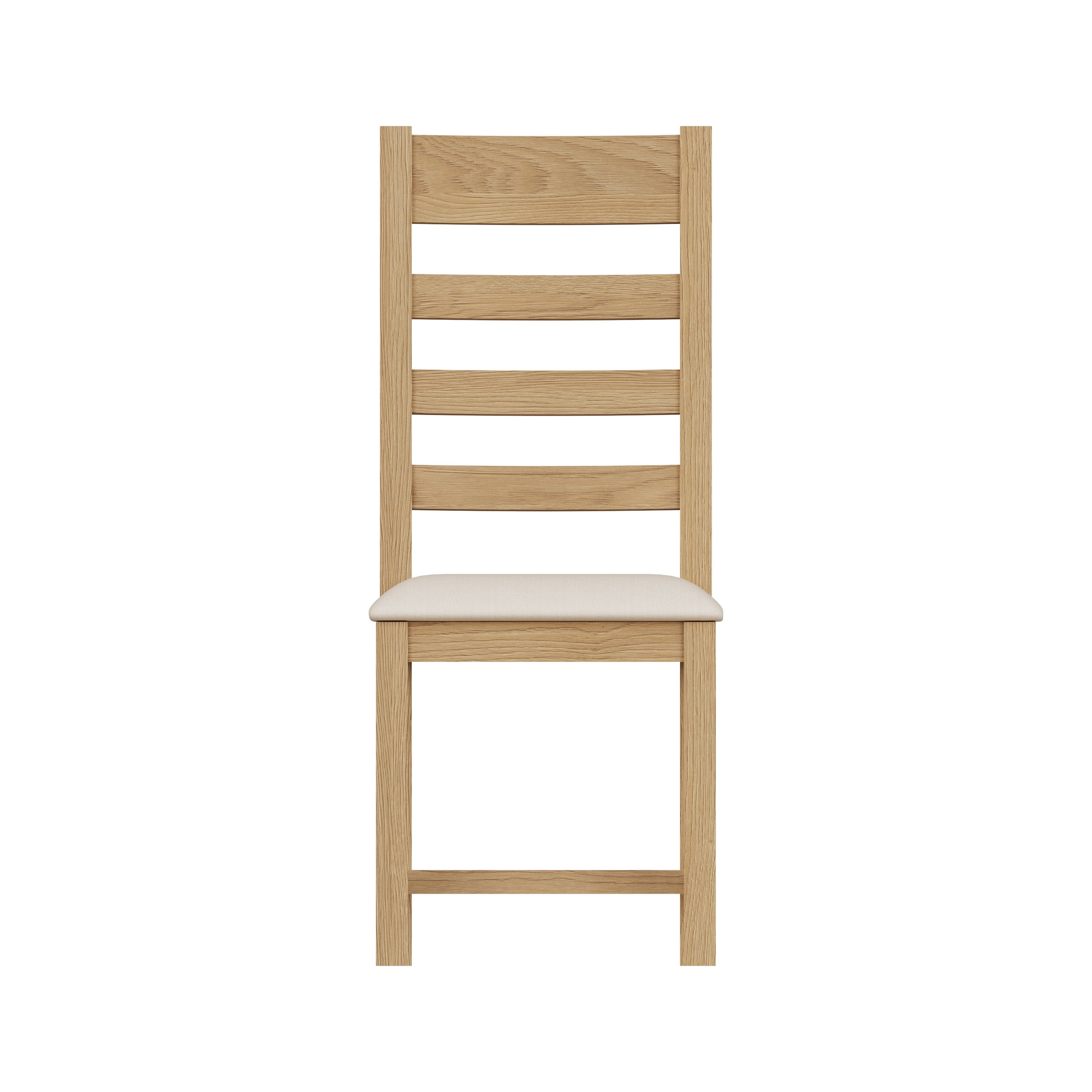 Oakdale Oak Ladder Back Dining Chair - Padded Seat
