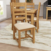 Oakdale Oak Ladder Back Dining Chair - Padded Seat