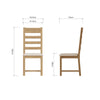 Oakdale Oak Ladder Back Dining Chair - Padded Seat