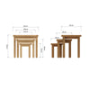 Oakdale Oak Nest of 3 Tables
