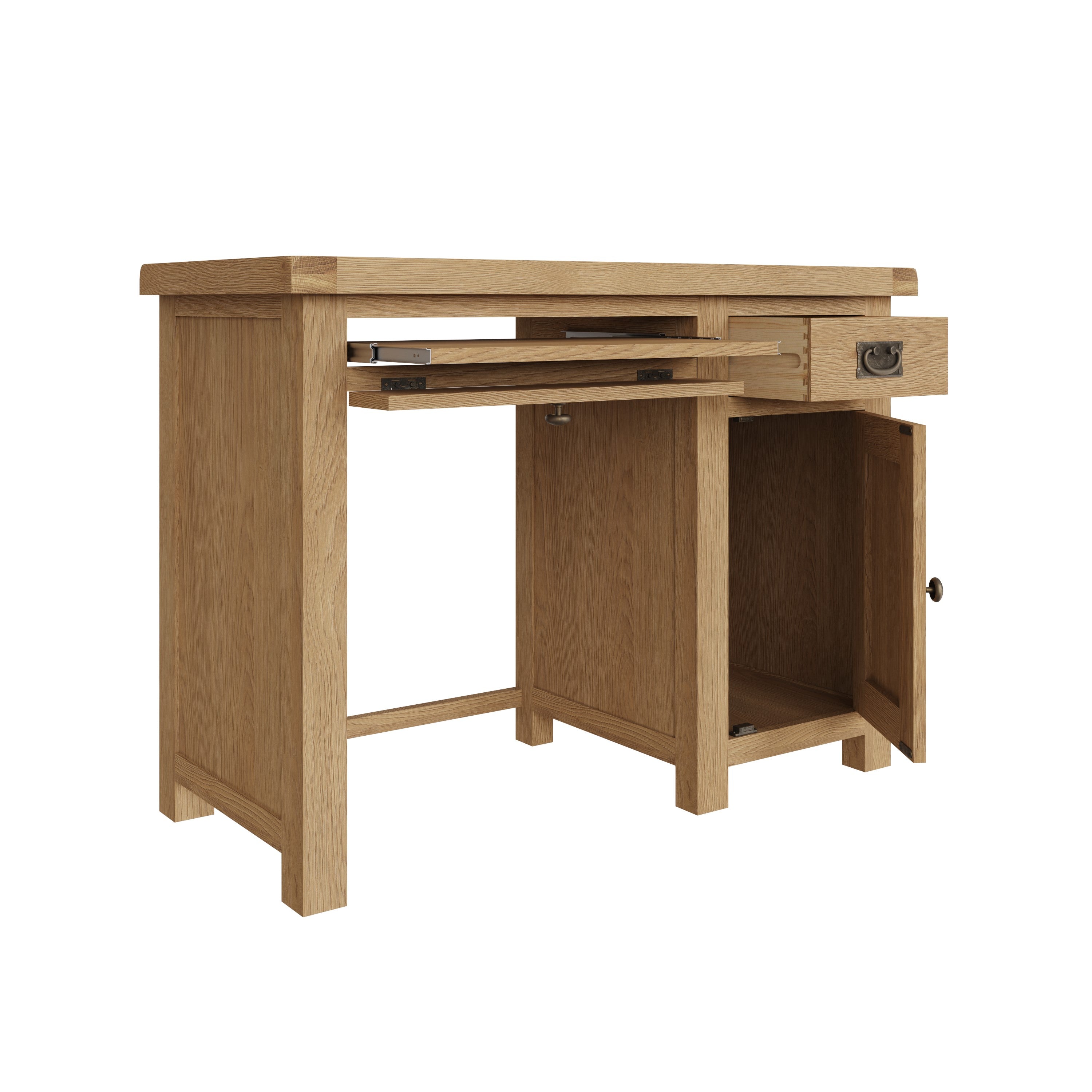 Oakdale Oak Computer Desk - Single