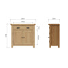 Oakdale Oak Sideboard - 2 Door, 1 Drawer