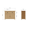 Oakdale Oak Sideboard - 2 Door, 2 Drawer