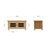 Oakdale Oak TV Unit - Standard with Glass Doors