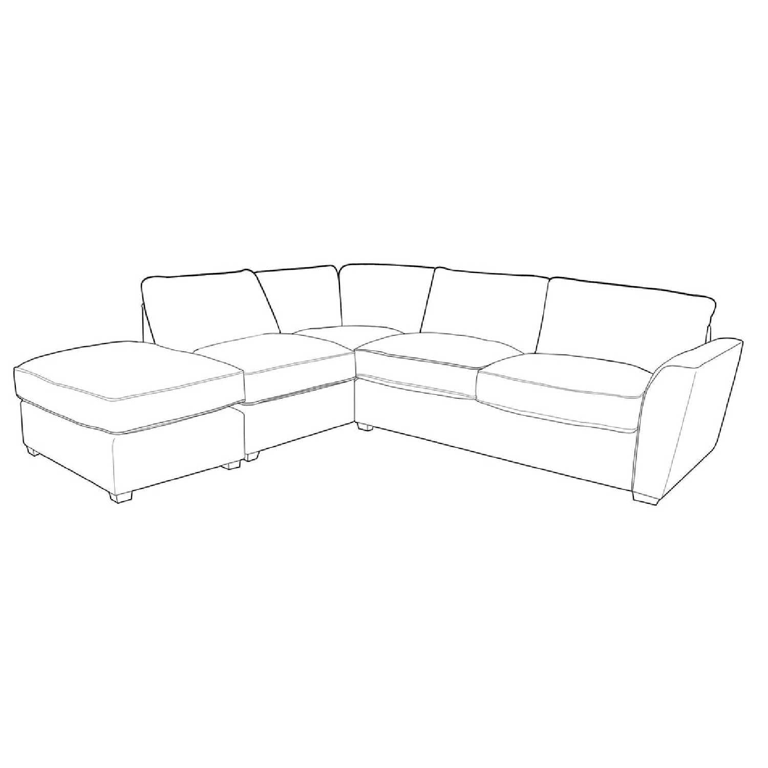 Fantasia Sofa - 1 Corner 2 With Stool (Standard Back)