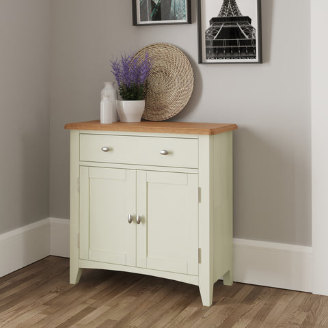Modena Oak & White  Sideboard - 2 Door 1 Drawer