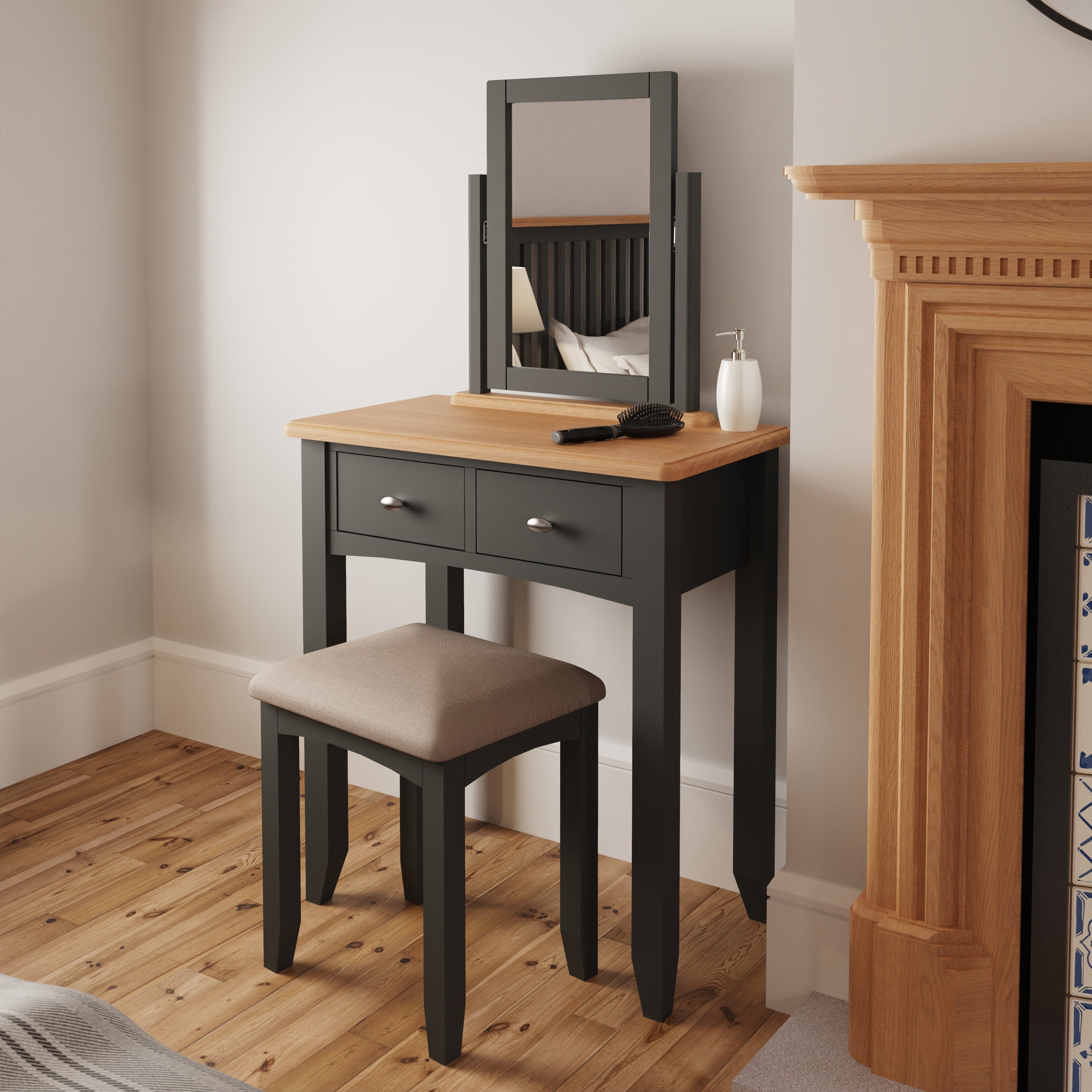 Modena Grey Painted -Dressing Table STOOL Only